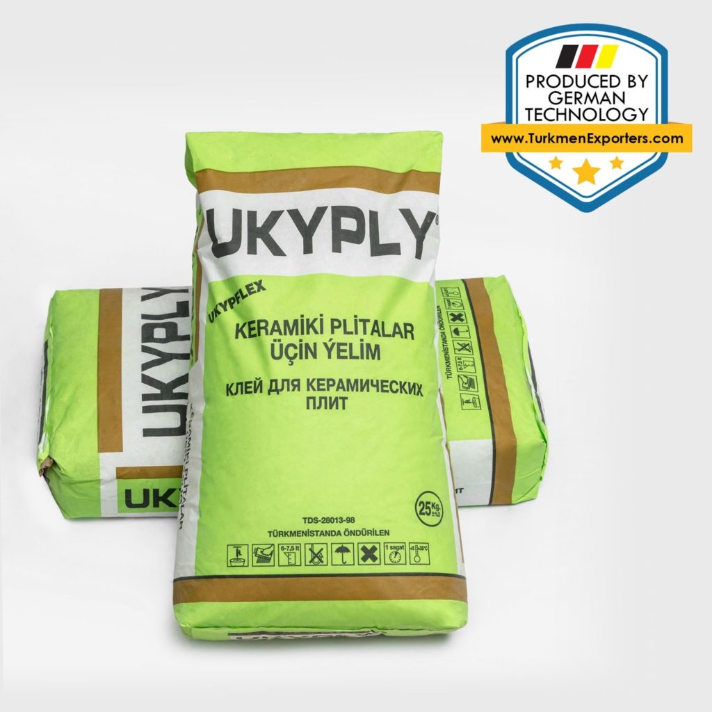 Ceramic and porcelain tile adhesive from Turkmenistan