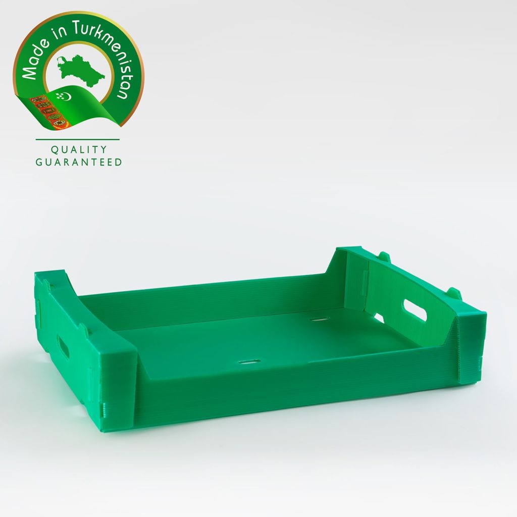 Corrugated plastic box for fruits and vegetables