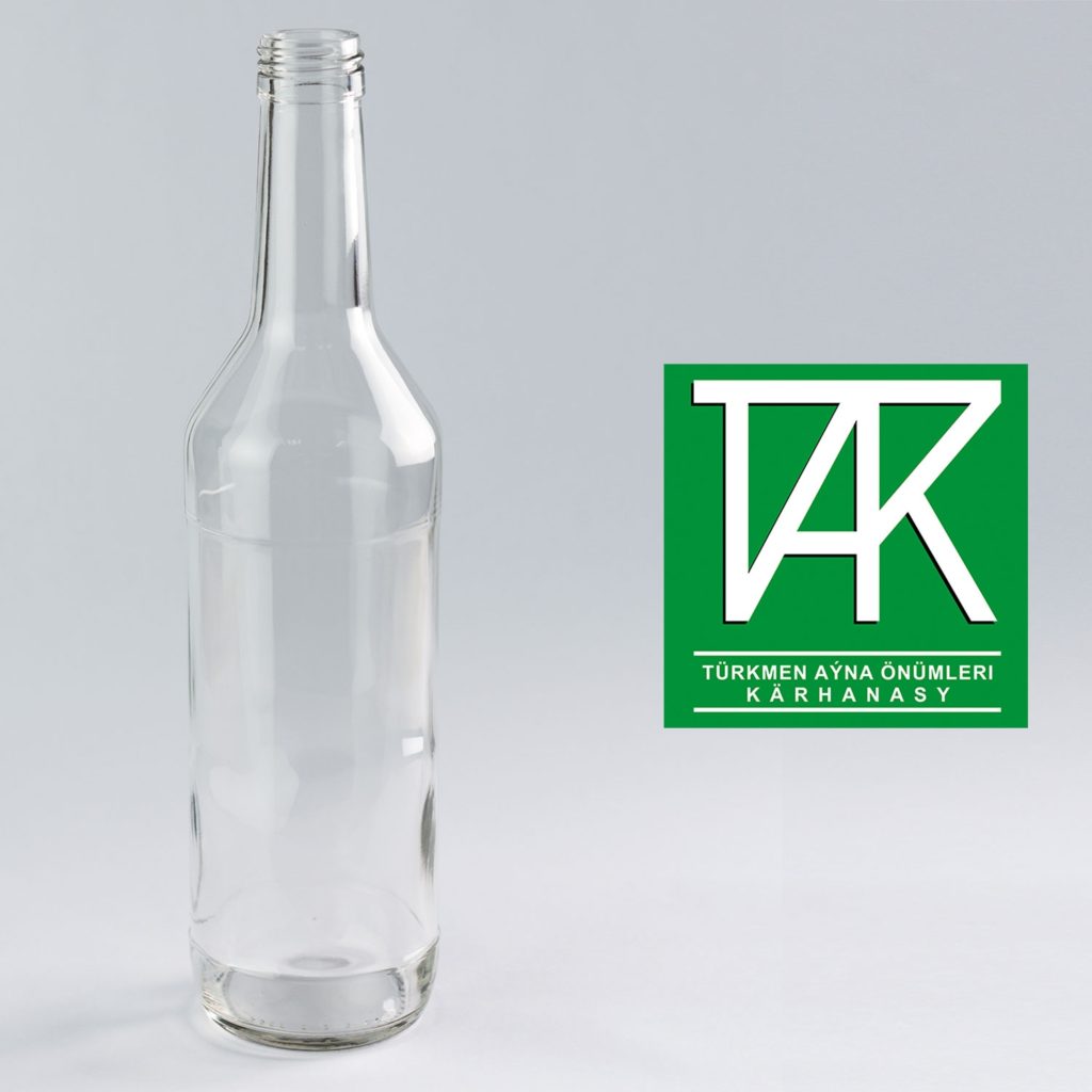 Glass bottles for alcoholic drinks Made in Turkmenistan
