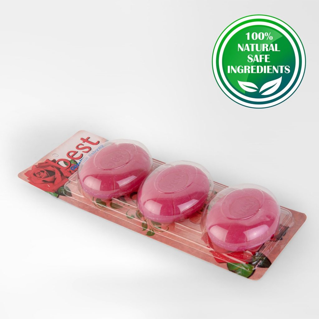 Best Red Rose Toilet Soap — 3-Bar Pack