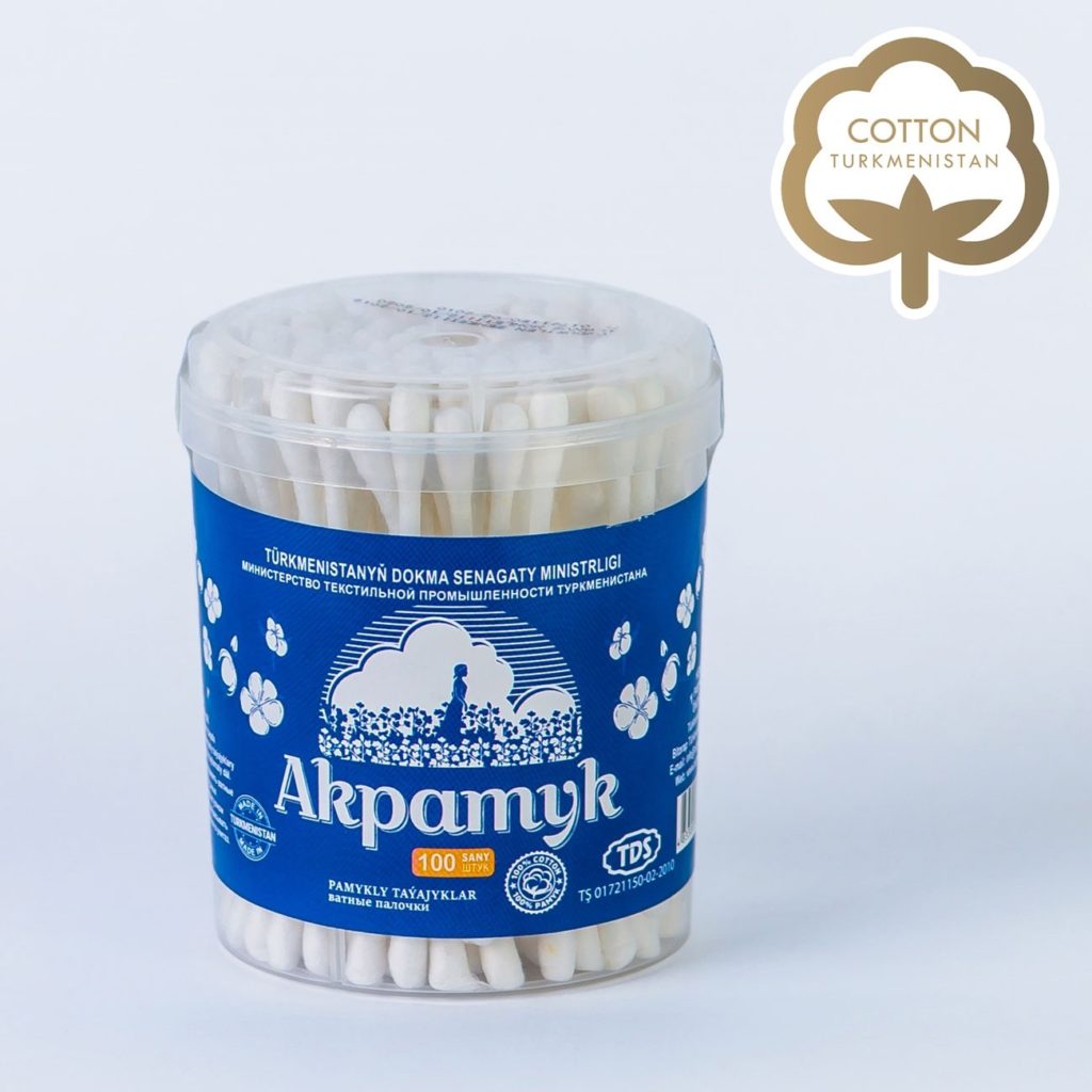 Cotton buds Made in Turkmenistan