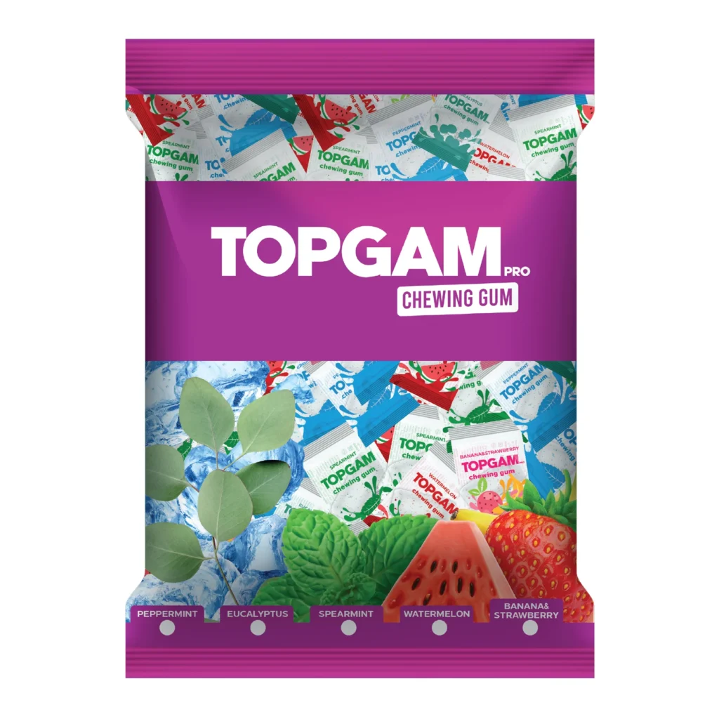 Altyn Yunus Chewing Gum — Topgam, Well, Yunus and Menta, 15 SKUs